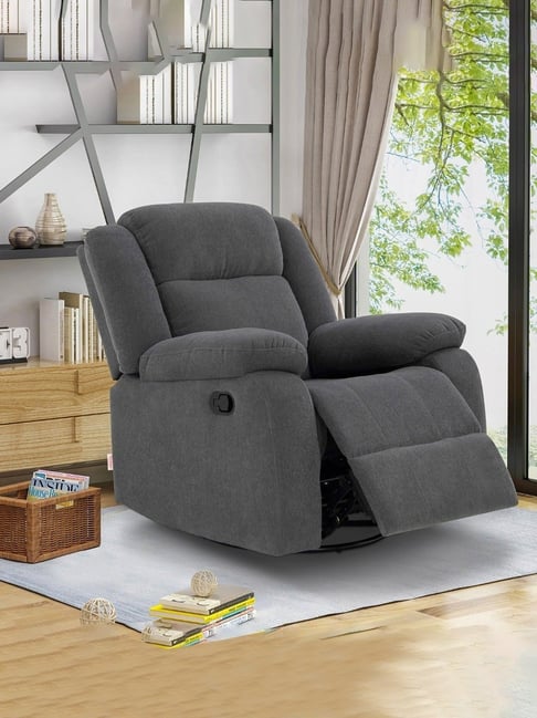 Duroflex Avalon RRR Grey Polyester Rocking & Revolving Single Seater Recliner