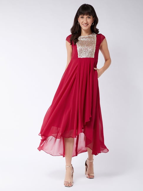 Dark pink gown – Kuro Clothing India