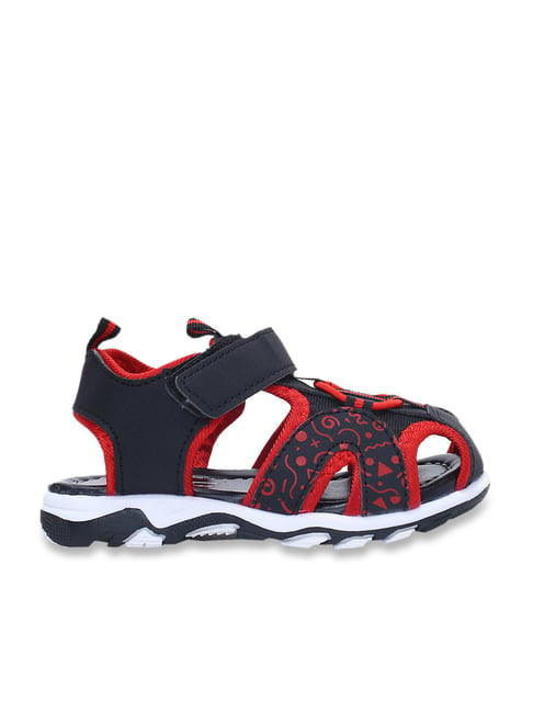 Fame Forever by Lifestyle Kids Black & Red Floater Sandals