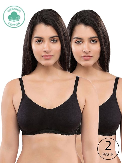 Buy Inner Sense Black Full Coverage T-Shirt Bra - Pack of 2 for Women's  Online @ Tata CLiQ