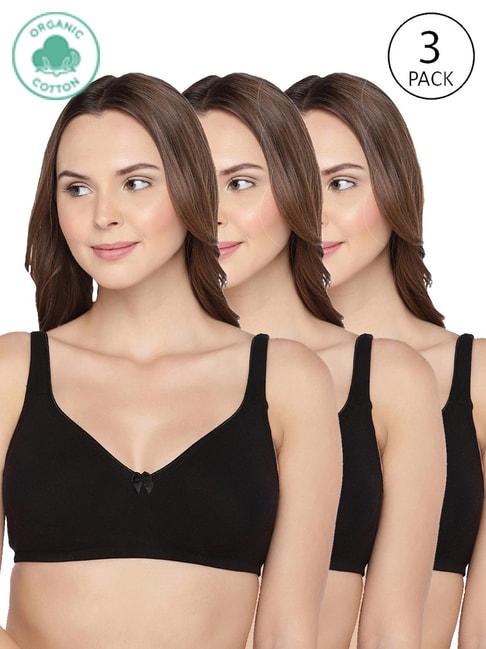 Buy Inner Sense Black Full Coverage Bra - Pack of 3 for Women's Online @  Tata CLiQ