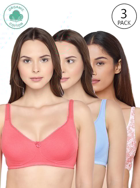 Inner Sense Multicolor Full Coverage Bra - Pack of 3