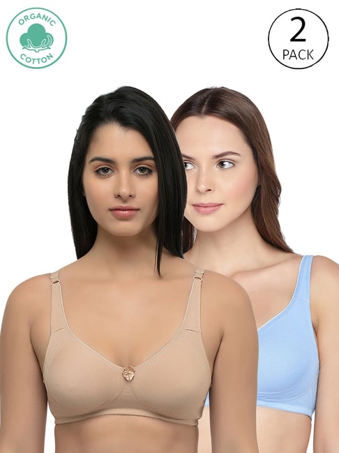 Buy Inner Sense Beige & Blue Full Coverage Bra - Pack of 2 for Women's  Online @ Tata CLiQ