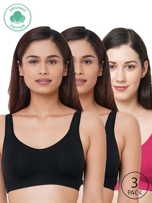 Buy Inner Sense Black Full Coverage Bra - Pack of 3 for Women's Online @  Tata CLiQ