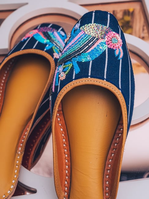 NR by Nidhi Rathi Women's Navy Mule Shoes-picture-41