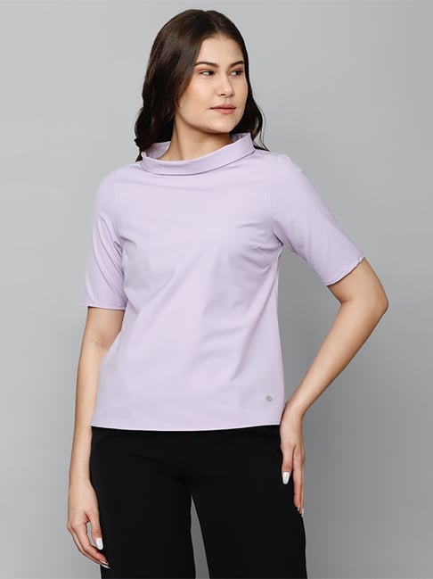 Allen Solly Purple Turtle Neck Top
