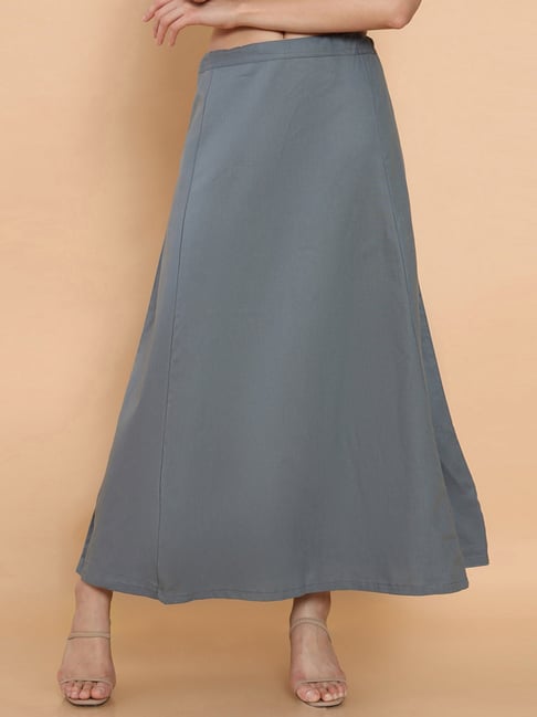 Soch Grey Cotton Plain Saree Shapewear-picture-16