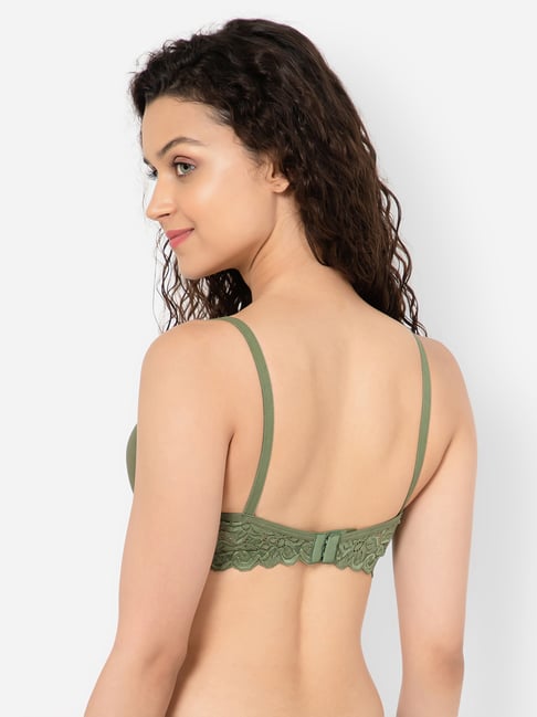 Green Lace Padded T-shirt Bra