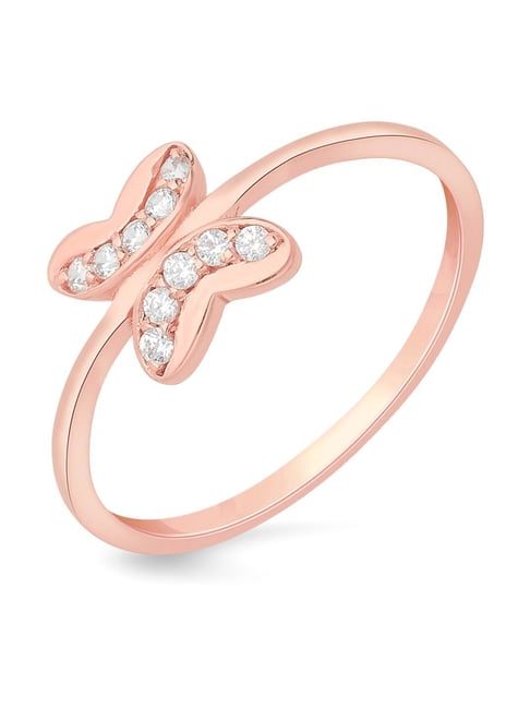 14K Rose Gold Diamond Butterfly Ring – Maurice's Jewelers