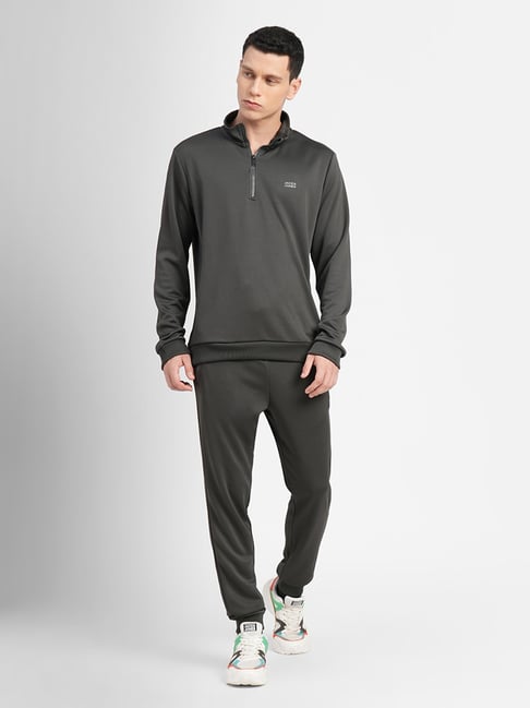 Buy Jack Jones Dark Grey Slim Fit Tracksuit for Men's Online
