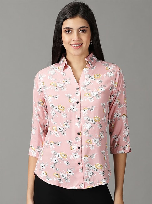 SHOWOFF Pink Floral Print Shirt Price in India