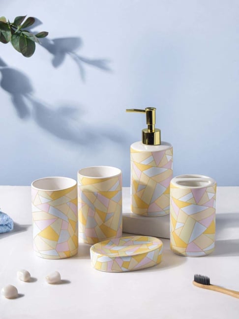 Måler pence Høj eksponering Buy Nestasia Multicolour Ceramic Bath Accessories Set at Best Price @ Tata  CLiQ