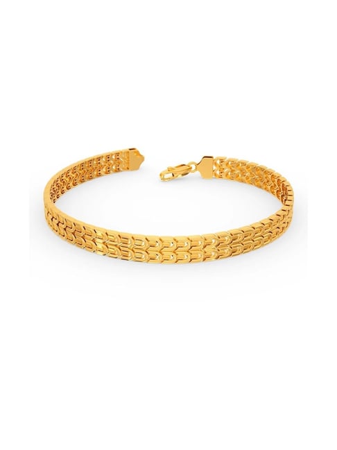 Buy MELORRA 18 KT Digital Prints Gold Bracelet Yellow Gold at Amazon.in