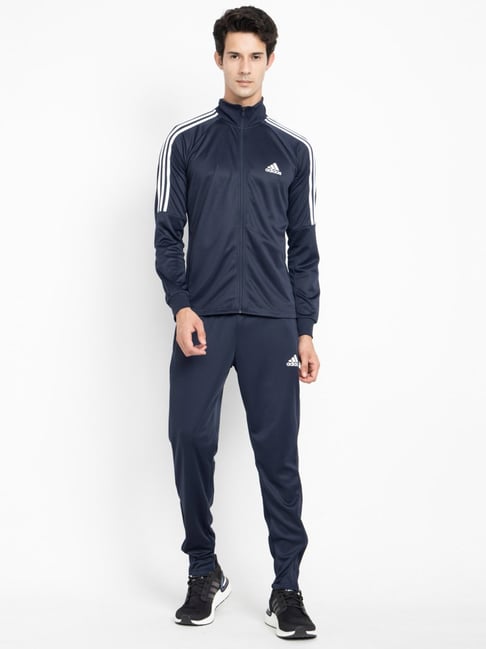 Mens navy adidas tracksuit sale