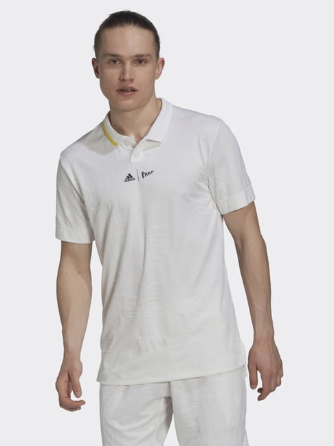 Adidas White Regular Fit Sports Polo-picture-22