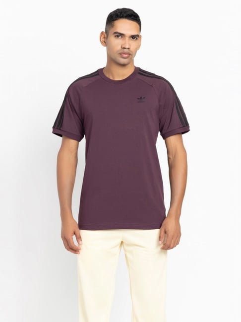 Buy Adidas Originals Purple Regular Fit Printed Sports T-Shirt for Mens  Online @ Tata CLiQ