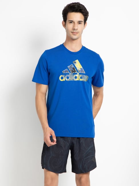 Royal blue adidas shirt on sale