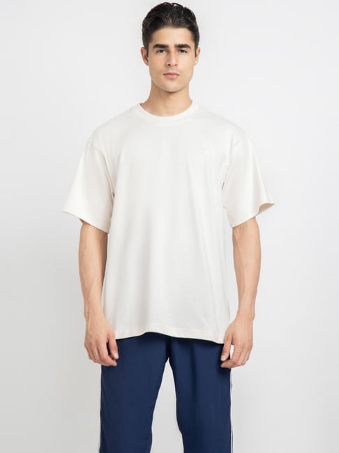Adidas Originals White Cotton Regular Fit Sports T-Shirt-image-26