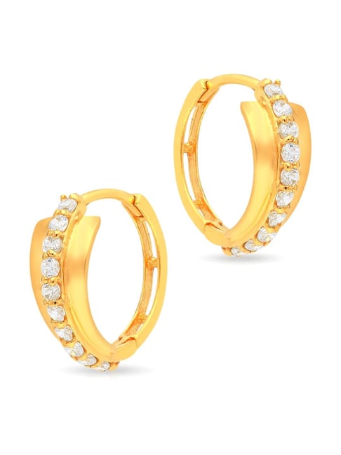 Dazzling Iris Gold Hoop Earrings