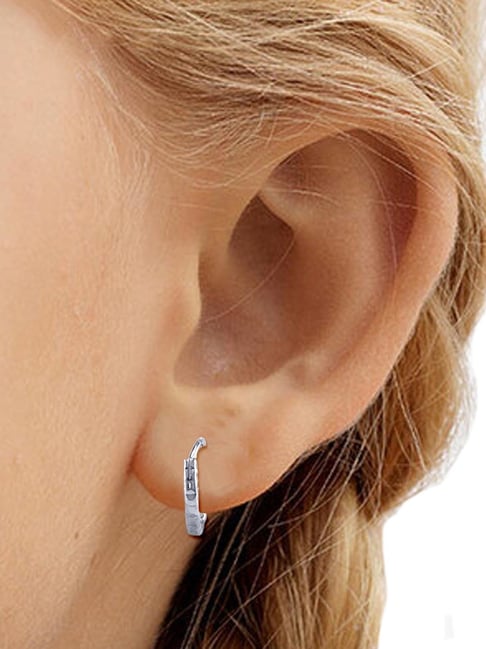 Charming Girl Kids' Sterling Silver 15 mm Tube Hoop Earrings