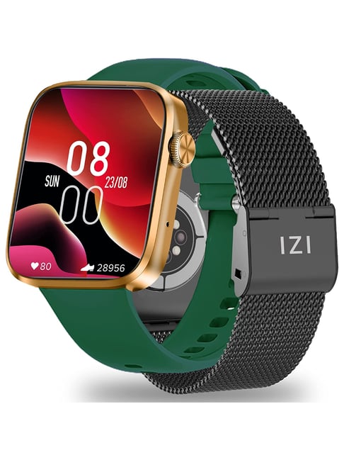 IZI SmartPro 1.9 inch PPI 326 UHD Smartwatch with 2 Premium Straps Included Steel + Silicone