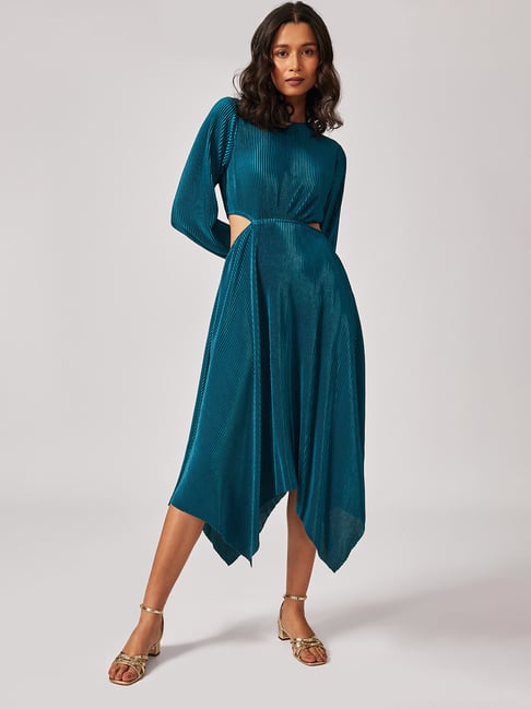 Buy The Label Life Teal High-Low Dress for Women's Online @ Tata CLiQ