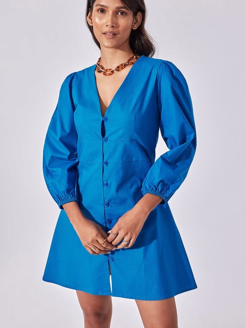 The Label Life Blue Shift Dress Price in India