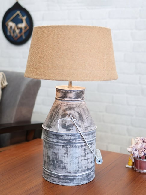 Galvanized metal 2024 table lamp