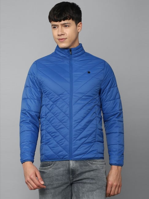 Buy Allen Solly Junior Boys Blue Textured Regular Fit Jacket online