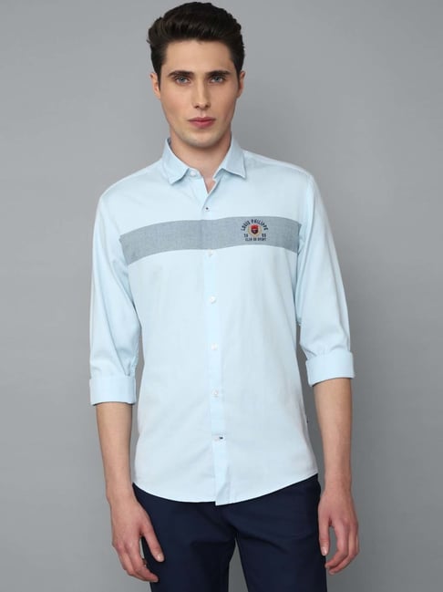 Louis Philippe Casual Shirts : Buy Louis Philippe Men Blue Slim