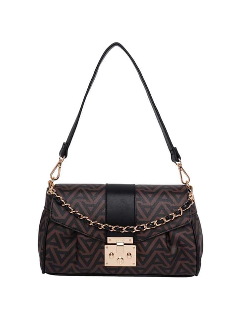Aldo Brown Printed Medium Shoulder Bag