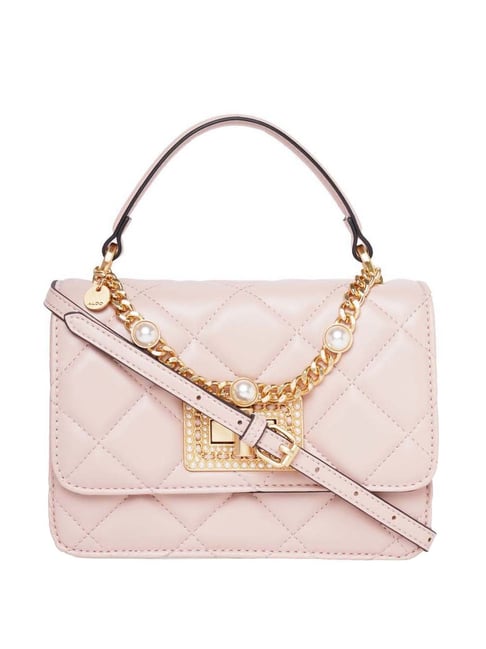 Aldo Pink Quilted Medium Satchel Handbag