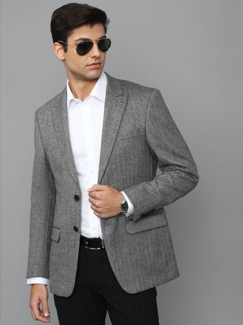 Buy Louis Philippe Sport Light Grey Cotton Slim Fit Self Pattern Blazer for  Mens Online @ Tata CLiQ