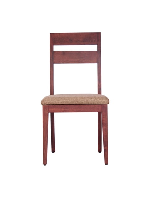 Durian Pearl Buff Beige Solid Wood & Fabric Dining Chair