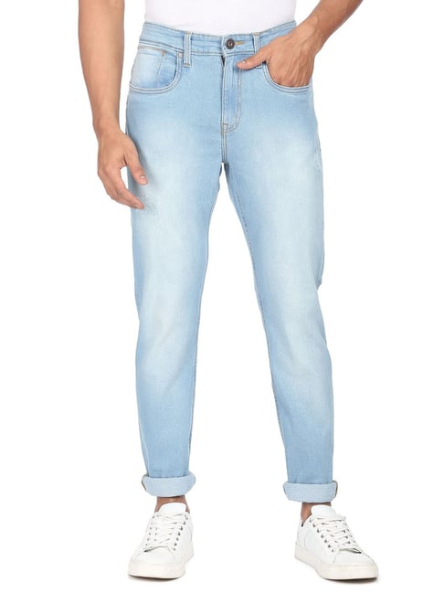 Retro American Snow Wash Ripped Jeans Men's Vintage Streetwear Dark Heavy  Destroyed Hip-hop Long Skinny Denim Jean for Men