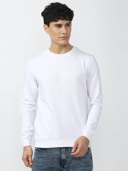 Mens slim fit on sale sweatshirt