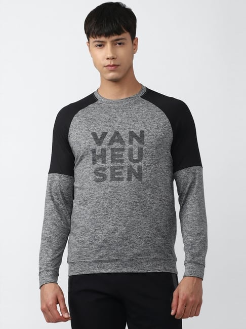 Van Heusen Flex Grey Regular Fit Printed Sweatshirt-picture-17
