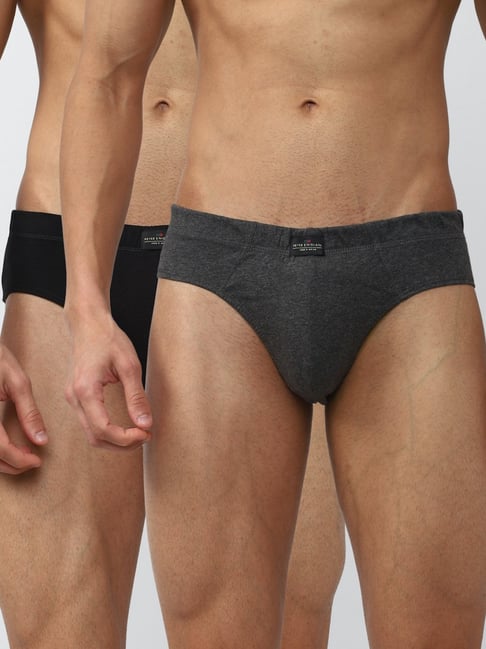 Buy Euro Black & Grey Regular Fit Briefs (Pack of 2) for Men Online @ Tata  CLiQ