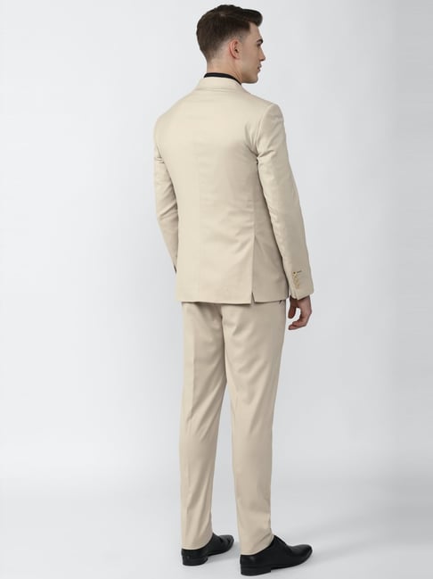 Slim Fit Linen suit trousers - Light beige marl - Men | H&M