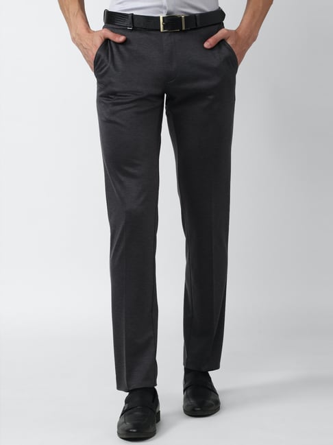 Buy Blackerrys Mens Textured Black Trousers at Amazon.in