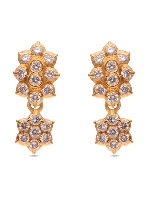 Avsar Real Gold and Diamond Traditional Square Earrings at Rs 9417/pair |  हीरे की बाली in Mumbai | ID: 2521395297