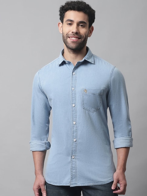 The Denim Shirt Sunbleached Blue – Everlane