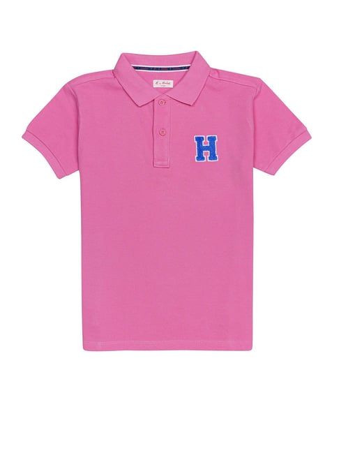 Buy H by Hamleys Boys Pink Solid Polo T Shirt for Boys Clothing