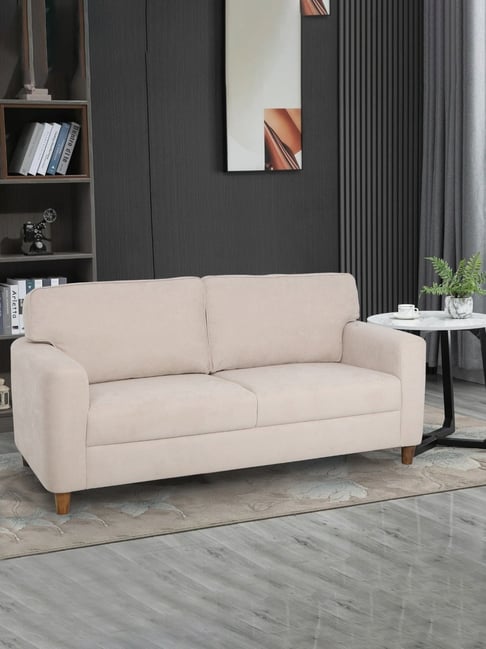 Duroflex Utopia Beige Pinewood 3 Seater Sofa-picture-44