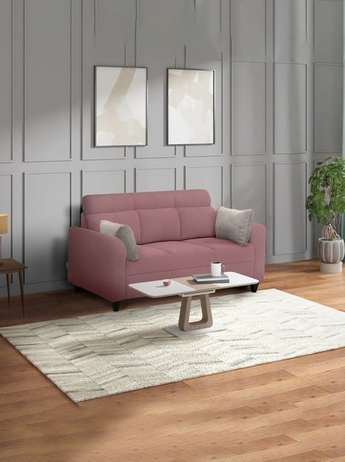 Duroflex Zivo Plus Pink Solid Wood 3 Seater Sofa Set-picture-19