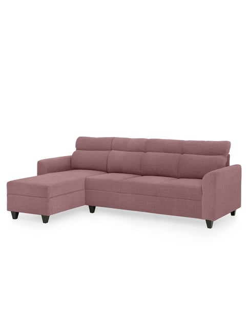 Duroflex Zivo Plus Pink Solid Wood Seater Sofa Set with Lounger