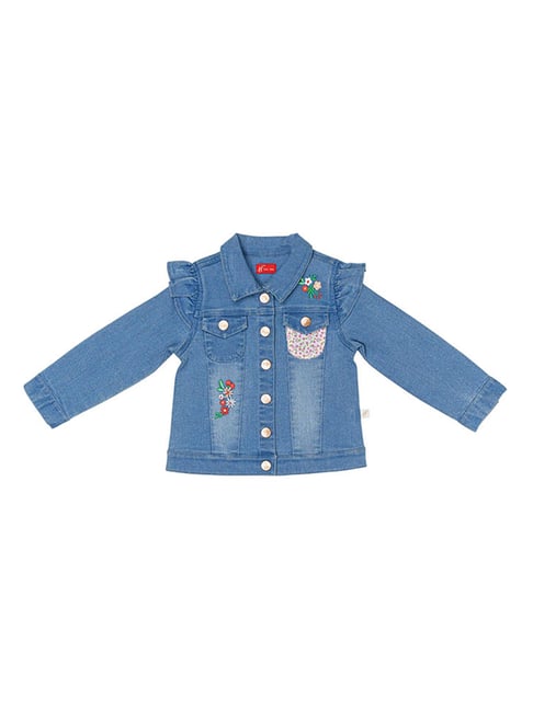 Buy Iconic Embellished Denim Jacket with Button Closure Online for Girls |  Centrepoint UAE