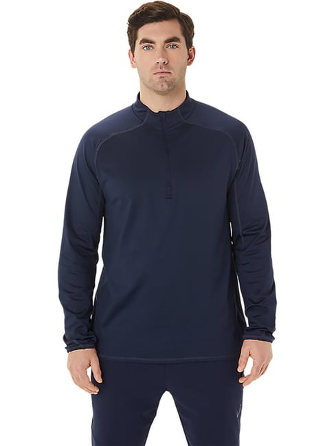 Relaxed Fit Graphic 1/4 Zip Sweatshirt - Blue