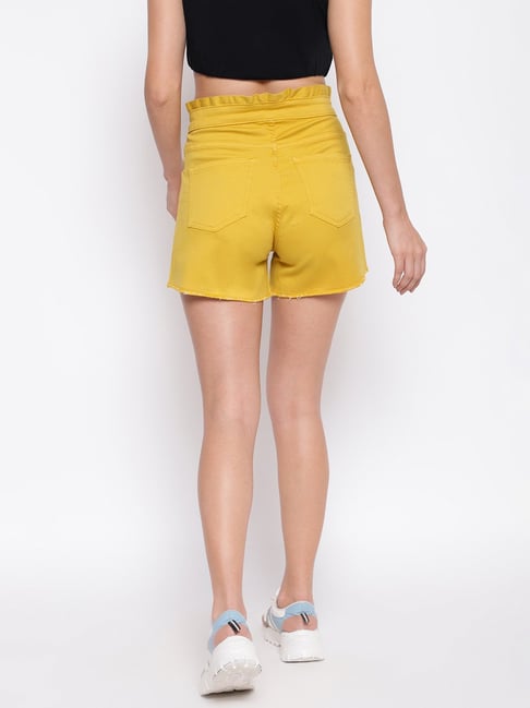 Buy Yellow Shorts for Women by GLOBUS Online | Ajio.com