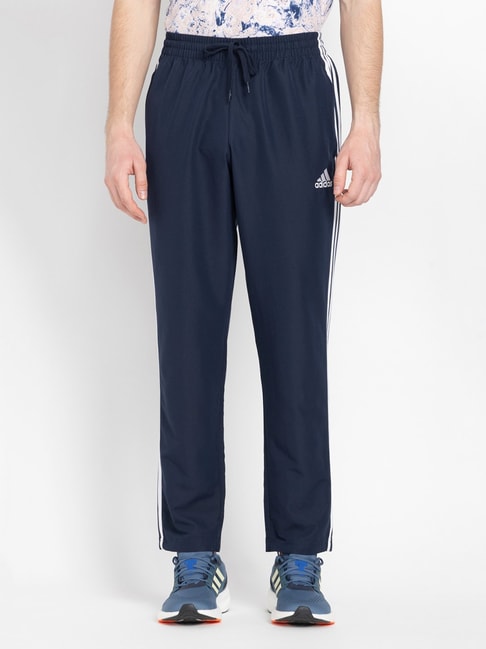 Buy Men Polyester Slim-Fit Gym Track Pants - Grey online | Looksgud.in